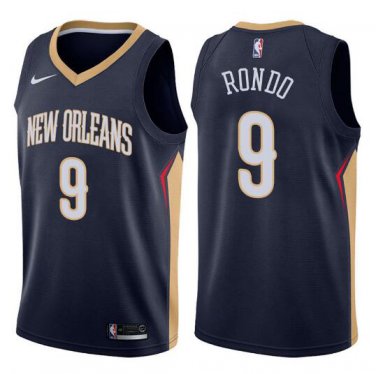 Rajon Rondo #9 New Orleans Pelicans Swingman Men's Jersey Navy - Association Size M