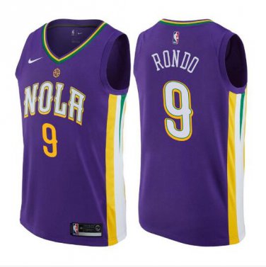 Rajon Rondo #9 New Orleans Pelicans Swingman Men's Jersey Purple - Association Size S