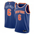 Kristaps Porzingis #6 New York Knicks Swingman Men's Jersey Blue - Association Size M