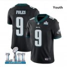 Nick Foles #9 Philadelphia Eagles Limited Player Jersey Youth Black Size L