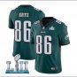 Zach Ertz #86 Philadelphia Eagles Limited Player Jersey Men's Midnight Green Size XXL