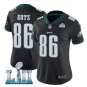 Zach Ertz #86 Philadelphia Eagles Limited Player Jersey Women's Black Size M