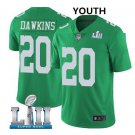 Brian Dawkins #20 Philadelphia Eagles Limited Player Jersey Youth Kelly Green Size S
