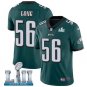 Chris Long #56 Philadelphia Eagles Limited Player Jersey Men's Midnight Green Size XL