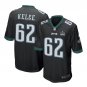 Jason Kelce #62 Philadelphia Eagles Game Player Jersey Men's Black Size XL