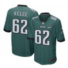 Jason Kelce #62 Philadelphia Eagles Game Player Jersey Men's Midnight Green Size S