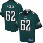 Jason Kelce #62 Philadelphia Eagles Game Player Jersey Youth Midnight Green Size S