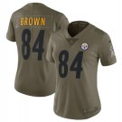 Antonio Brown #84 Pittsburgh Steelers Limited Player Jersey Women's Gray Size M