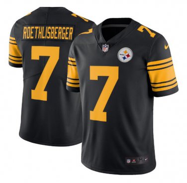Ben Roethlisberger #7 Pittsburgh Steelers Rush Limited Player Jersey Men's Black Size XL