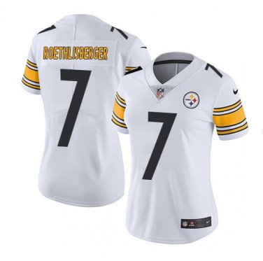 Ben Roethlisberger #7 Pittsburgh Steelers Limited Player Jersey Women's White Size XL