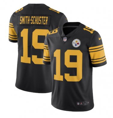 JuJu Smith-Schuster #19 Pittsburgh Steelers Rush Limited Player Jersey Men's Black Size XL