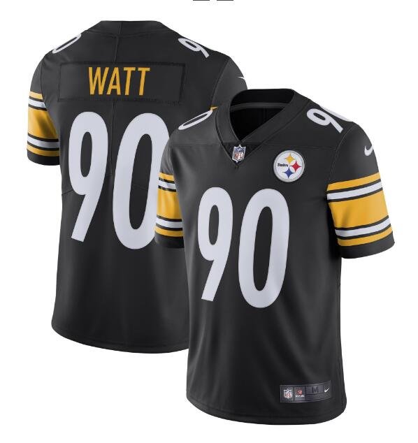 T.J Watt #90 Pittsburgh Steelers Limited Player Jersey Men's Black Size ...