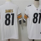 Jesse James #81 Pittsburgh Steelers Limited Player Jersey Men's White Size M