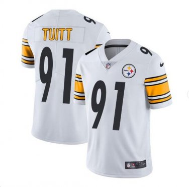 Stephon Tuitt #91 Pittsburgh Steelers Limited Player Jersey Men's White Size S