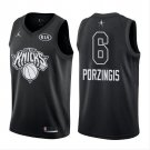 Kristaps Porzingis #6 New York Knicks 2018 All-Star Men's Jersey Black - Association