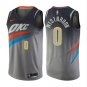 Russell Westbrook #0 Oklahoma City Thunder City Edition Men's Jersey Gray