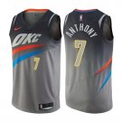 Carmelo Anthony #7 Oklahoma City Thunder City Edition Men's Jersey Gray