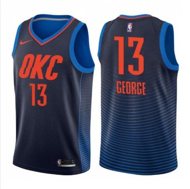 Paul George #13 Oklahoma City Thunder Swingman Men's Jersey Navy