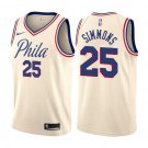 Ben Simmons #25 Philadelphia 76ers City Edition Men's Jersey Natural