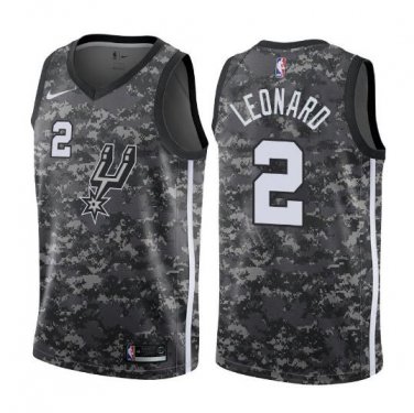 Kawhi Leonard #2 San Antonio Spurs City Edition Men's Jersey Camo