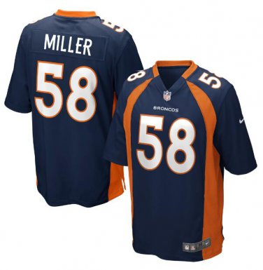 Von Miller #58 Denver Broncos Game Player Jersey Men's Navy Blue