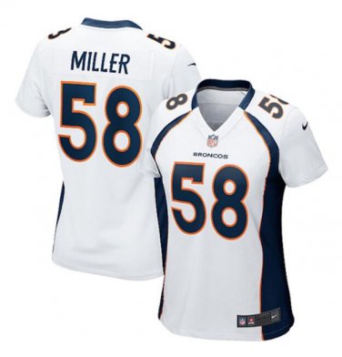 Von Miller #58 Denver Broncos Game Player Jersey Women's White