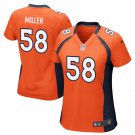 Von Miller #58 Denver Broncos Game Player Jersey Women's Orange