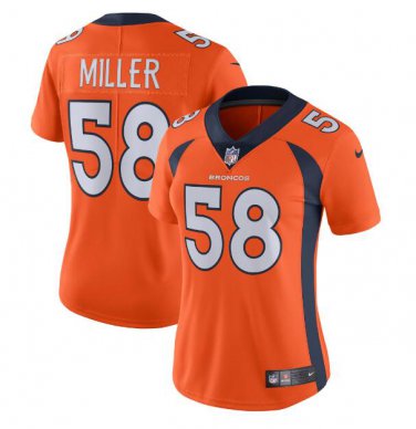 Von Miller #58 Denver Broncos Limited Player Jersey Women's Orange