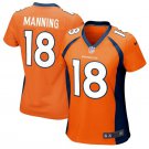 Peyton Manning #18 Denver Broncos Game Player Jersey Women's Orange