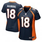 Peyton Manning #18 Denver Broncos Game Player Jersey Women's Navy Blue