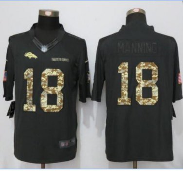 Peyton Manning #18 Denver Broncos Limited Player Jersey Men's Olive