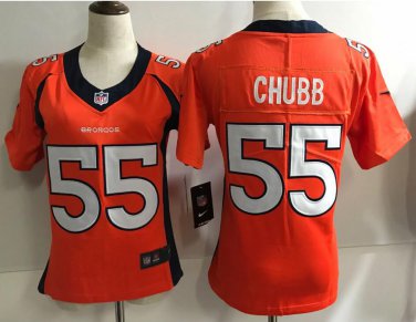 Bradley Chubb #55 Denver Broncos Limited Player Jersey Women's Orange