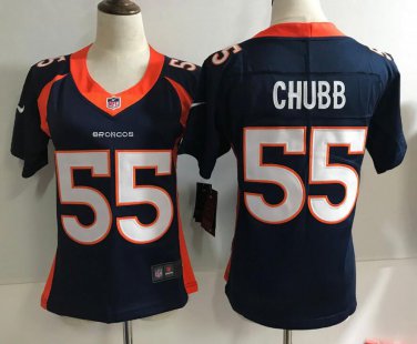 Bradley Chubb #55 Denver Broncos Limited Player Jersey Women's Navy