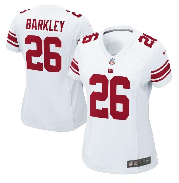 Saquon Barkley #26 New York Giants Game Player Jersey Women's White