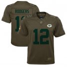 Aaron Rodgers #12 Green Bay Packers Limited Player Jersey Youth Olive
