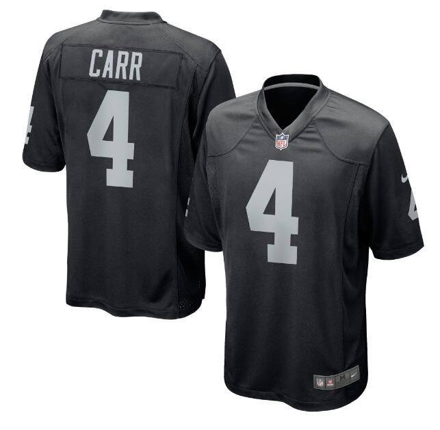 Derek Carr #4 Oakland Raiders Game Player Jersey Men's Black