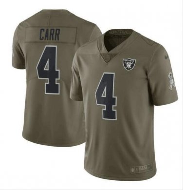Derek Carr #4 Oakland Raiders Color Rush Limited Player Jersey Men's Olive