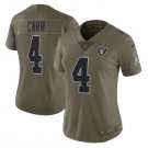 Derek Carr #4 Oakland Raiders Color Rush Limited Player Jersey Women's Olive