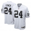 Marshawn Lynch #24 Oakland Raiders Game Player Jersey Men's White