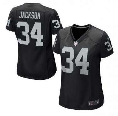 Bo Jackson #34 Oakland Raiders Game Player Jersey Women's Black