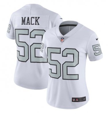Khalil Mack #52 Oakland Raiders Color Rush Limited Player Jersey Women's White