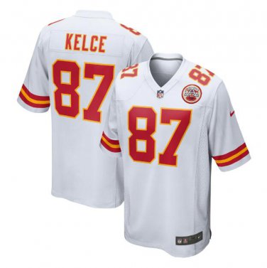 Travis Kelce #87 Kansas City Chiefs Game Jersey Men's White