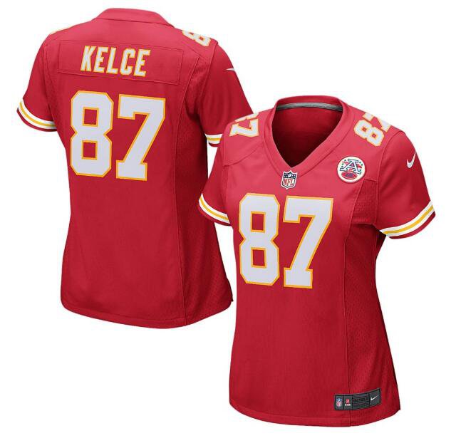 Travis Kelce #87 Kansas City Chiefs Game Player Jersey Women's Red