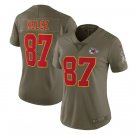 Travis Kelce #87 Kansas City Chiefs Salute To Service Limited Player Jersey Women's Olive