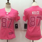 Travis Kelce #87 Kansas City Chiefs Limited Player Jersey Women's Pink