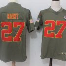 Kareem Hunt #27 Kansas City Chiefs Salute To Service Limited Jersey Men's Olive