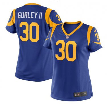 Todd Gurley II #30 Los Angeles Rams Game Player Jersey Women's Royal