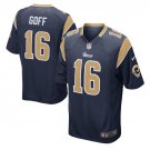 Jared Goff #16 Los Angeles Rams Game Player Jersey Men's Navy