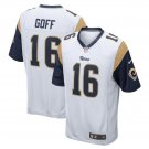 Jared Goff #16 Los Angeles Rams Game Player Jersey Men's White