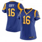 Jared Goff #16 Los Angeles Rams Game Player Jersey Women's Royal